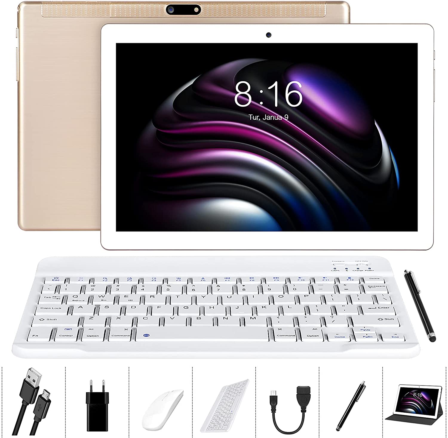 Lnmbbs 10.1 Inch Tablet,octa Core Android 10.1 Tablet 2G/32GB,WI-FI,1280x800 IPS Bluetooth 4.2