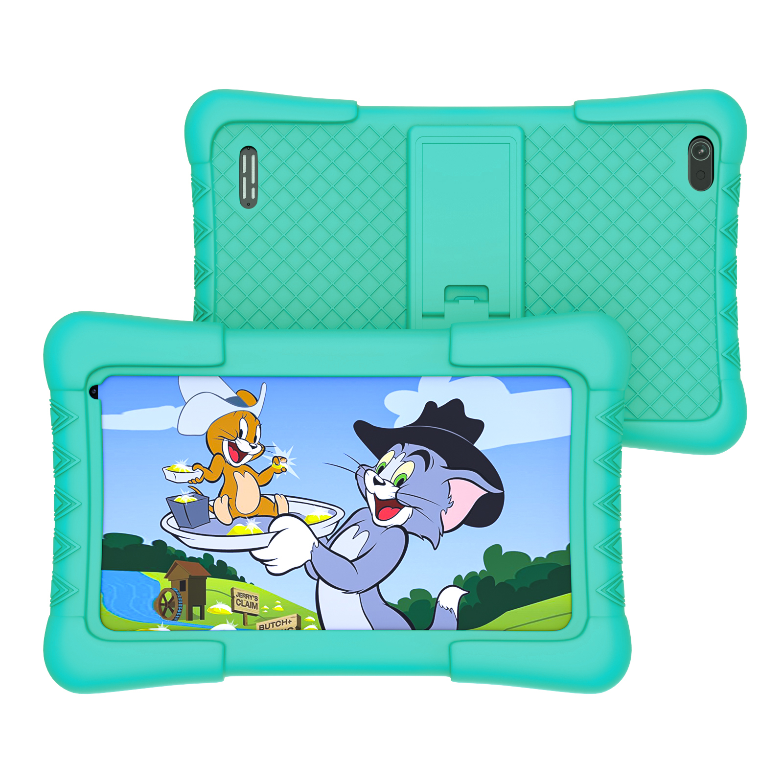 Kids Tablet 7 inch, 2GB RAM, 32GB ROM, Android 11, Kids App Pre Installed, 1.8GHz Quad Core Processor, IPS HD Display, 7” Android Tablet, WiFi, Kid-Proof Case, Green